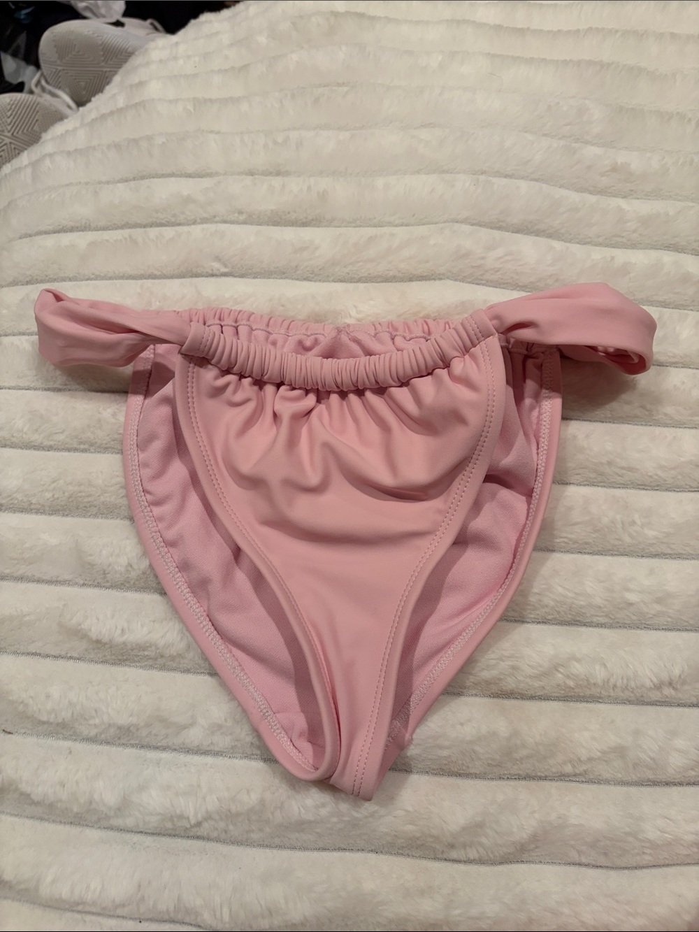 wild fable Light Pink Ruched Bikini Bottom with Side Tie